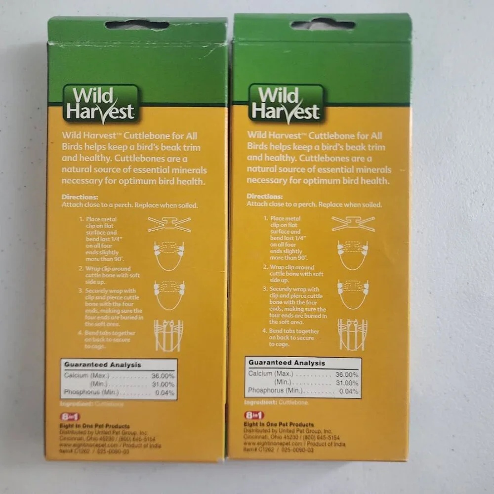 Wild Harvest Cuttlebone for All Birds (2 Pack).